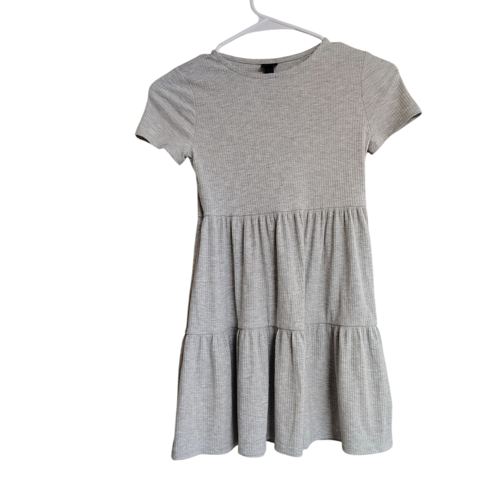 Kids Gray Tiered Casual Sundress